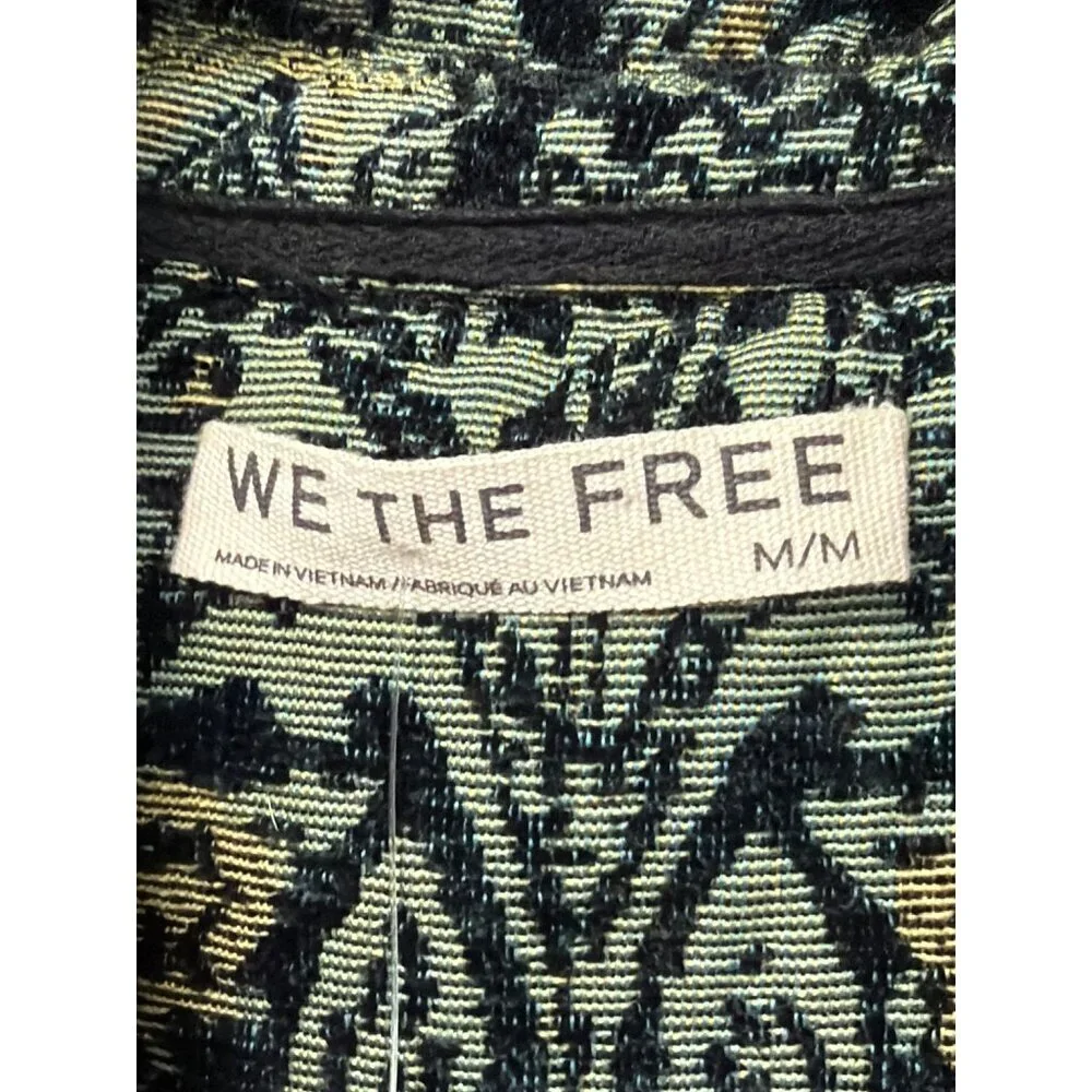 Free People We The Free Tapestry Fog Jacquard Shacket Shirt Jacet Medium NWT